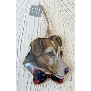 Metal Jack Russell Terrier Dog Christmas Ornament Rustic Lover Decor Gift 5x5"